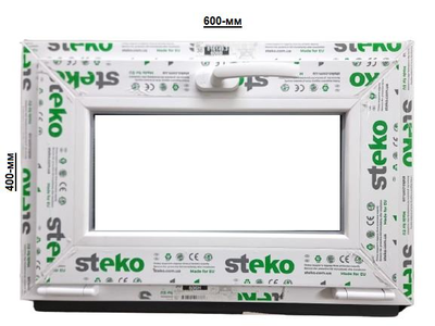 Вікно Steko 600 х 400 мм. 2-скла стандарт AXOR