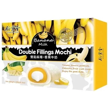 Десерт Моти Bamboo House Banana Milk Double Fillings Mochi с двойной начинкой Банан Молоко 180 г