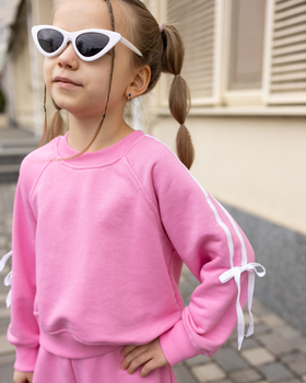 Світшот дитячий з бантами Banty Alwair Kids Світло-рожевий 152см 81104