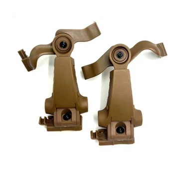 Крепление адаптер Earmor M16A чебурашки для наушников Earmor M31 и Earmor M32 Plus на шлем (Койот)