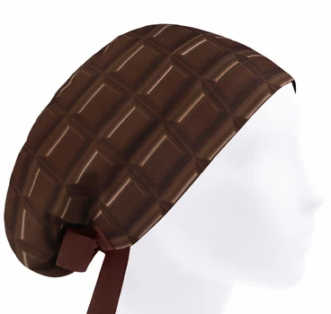 Медицинская шапочка женская HeadwearUniverse универсальная принт Плитка шоколада