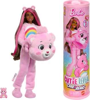 Кукла Barbie Cutie Reveal Doll in Cheer Bear Costume - Барби в плюшевом костюме веселого медвежонка (JCN95) - Игровой набор Mattel