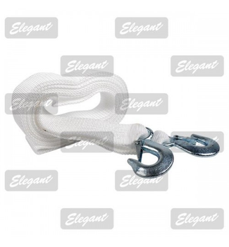 Трос буксировочный 8 т 5,0м ELEGANT 2крюка белый/75мм 101 825 Евро Стандарт (ЕС)