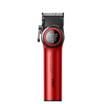 Машинка для стрижки VGR V-001 10 насадок 4600 mAh 9000 RPM LED display Red (9054)