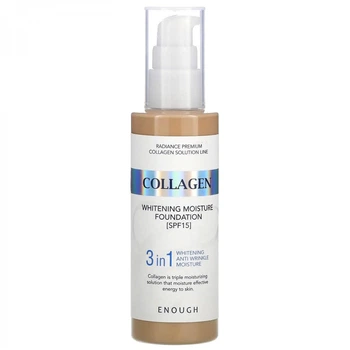 Тональный крем осветляющий ENOUGH Collagen Whitening Moisture Foundation SPF15 тон 21 100 мл