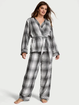 Пижама (блуза + штаны) женская хлопковая Victoria's Secret 811791586 S Серая (1159829566)