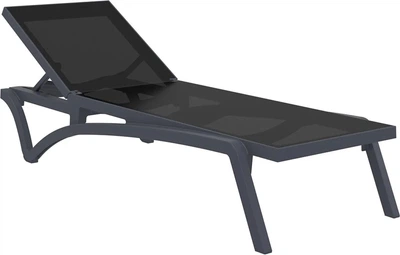 Шезлонг полипропиленовый Siesta Pacific Dark Grey Black