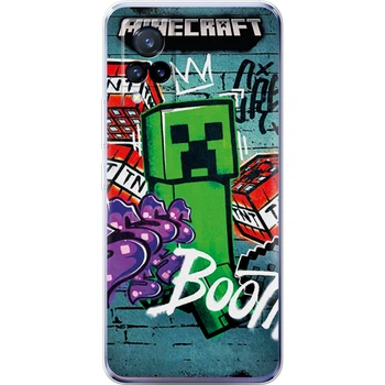 Силиконовый чехол BoxFace Vivo V21 Minecraft Graffiti (43146-up2542)