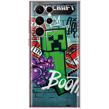Силіконовий чохол BoxFace Samsung Galaxy S22 Ultra (S908) Minecraft Graffiti (44181-up2542)