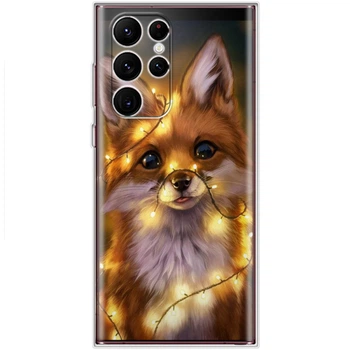 Силіконовий чохол BoxFace Samsung Galaxy S22 Ultra (S908) Різдвяна лисичка (44181-up2399)