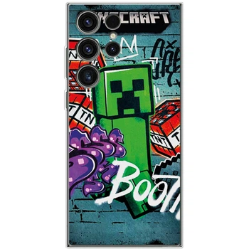 Силіконовий чохол BoxFace Samsung Galaxy S23 Ultra (S918) Minecraft Graffiti (45778-up2542)