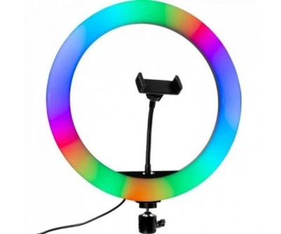 Лампа кільцева RGB MJ30 30 см світлодіодна, з утримувачем для телефону від USB (N-26020)