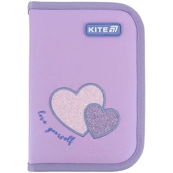 Пенал школьный KITE, 1 отделение, Sweetheart, Сиреневый, (K25-621-1)