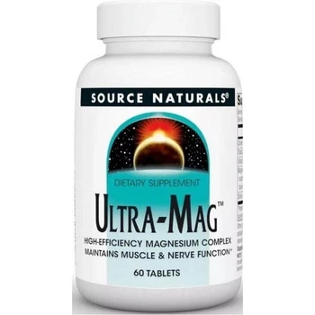 Магній комплексний з Вітаміном В6 Source Naturals Ultra-Mag (60 таблеток)