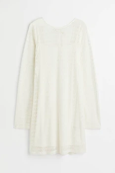 Платье кружевное H&M 271049609 XS Кремовый