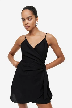 Платье из вискозы H&M 1177683001c61 XS черное (100009336)