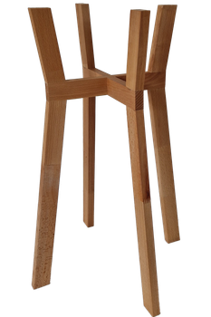 Підставка для вазонів WoodDecor косонога середня бук 210x650x430 мм покриття маслом