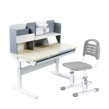 Комплект мебели парта FunDesk Ginepro Grey и кресло FunDesk SST3L Grey