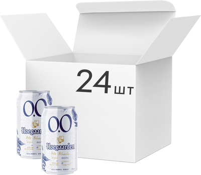 Упаковка пива HoeGaarden Witbier NA Безалкогольное 0.33 л x 24 шт (5410228202929)