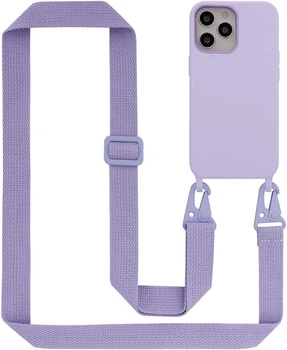 Чехол с ремешком Wave Strap Silicone Case iPhone 11 Pro Max Light Purple