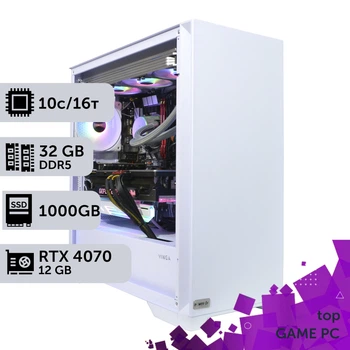 Игровой компьютер GamePC TOP #458 Core i5 14400F/32 GB/SSD 1TB/GeForce RTX 4070 12GB сборка для киберспорта современных игр стрима