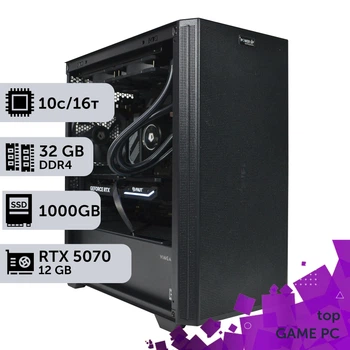 Игровой компьютер GamePC TOP #474 Core i5 14400F/32 GB/SSD 1TB/GeForce RTX 5070 12GB сборка для киберспорта современных игр стрима