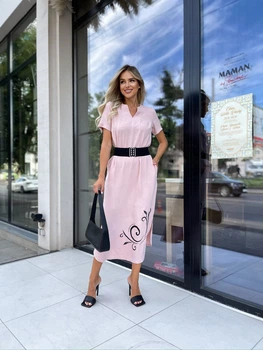 Fashions • Платье женское Entourage Fashions 50-52 пудра (1046-бу)