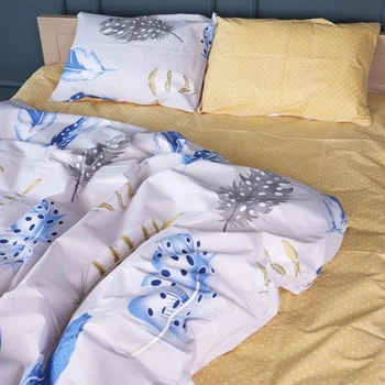 Комплект постільної білизни MirSon євро 200x220 см 17-0746 Feather Dots бязь (2200010846393)