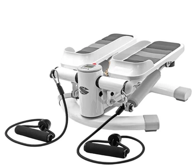 Тренажер Степпер для фитнеса 2в1 Sapphire SG-1090S TWIST STEPPER с эспандерами до 120 кг Белый