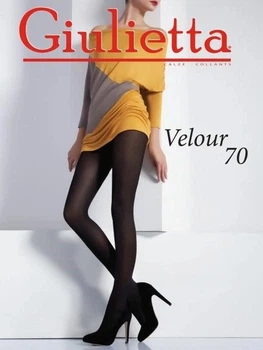 Колготки 70 den. мікрофібра Чорні, Velour Giulietta 3(р)