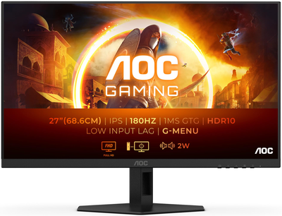 Монітор 27" AOC Gaming 27G4XE FHD IPS 180 Гц Б/В