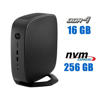 Неттоп HP t740 Thin Client USFF / AMD Ryzen V1756B (4 (8) ядра по 3.25 - 3.6 GHz) (аналог i7-7700T) / 16 GB DDR4 / 256 GB SSD M.2 / AMD Radeon RX Vega 8 Graphics / Win 10 Pro б/у