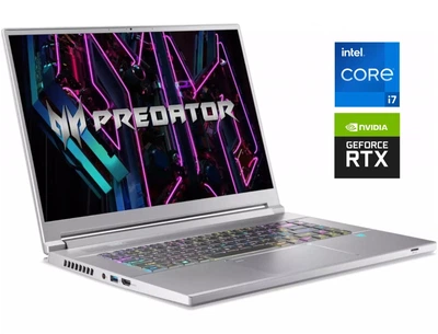 Ігровий ультрабук Acer Predator Triton PT16-51 / 16" (2560x1600) IPS / Intel Core i7-13700H (14 (20) ядер по 2.4 - 5.0 GHz) / 16 GB DDR5 / 1000 GB SSD / nVidia GeForce RTX 4070, 8 GB GDDR6, 128-bit / WebCam б/в