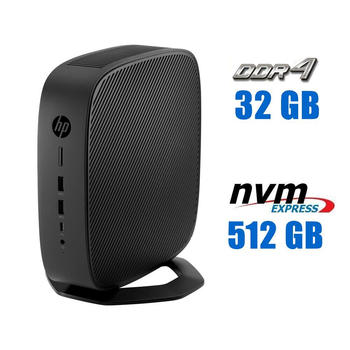 Неттоп HP t740 Thin Client USFF / AMD Ryzen V1756B (4 (8) ядра по 3.25 - 3.6 GHz) (аналог i7-7700T) / 32 GB DDR4 / 512 GB SSD M.2 / AMD Radeon RX Vega 8 Graphics / Win 10 Pro б/у