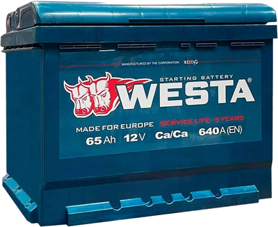 Автомобильный аккумулятор Westa 6CT-65 А (1)