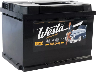 Автомобильный аккумулятор Westa 6CT-75 АЗ (1) Pretty Powerful