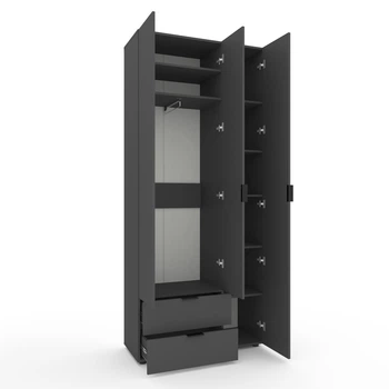 Шкаф Metkas Home A013L 1000x420x2300 ЛДСП Антрацит