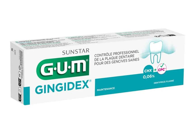Зубная паста GUM Gingidex fluoré с хлоргексидином 0,06% и фтором с 7 лет 75мл
