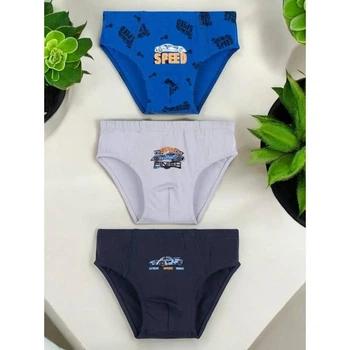 Набор 3 шт плавки хлопковые для мальчика Baykar Speed р 3 122-128 см 5-6 лет арт 3419