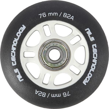 Набір Nils Extreme Колеса PU 76x24 82A Чорний матовий 4шт + Підшипники ABEC-9 8шт (5907695544404)