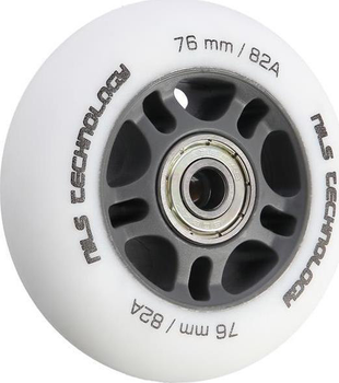 Набір Nils Extreme Колеса PU 76x24 82A Білі матові 4 шт + Підшипники ABEC-9 8 шт (5907695544619)