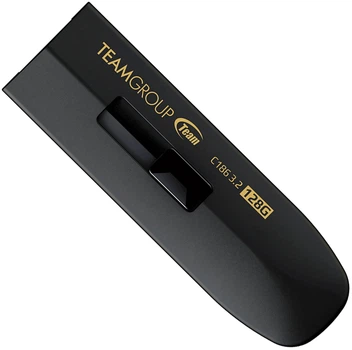 Флеш память USB Team C186 128GB USB 3.2 Gen1 Black (TC1863128GB01)