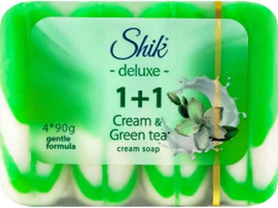 Крем-мило туалетне екопак Shik 4шт 90г 1+1 Deluxe Крем&зелений чай