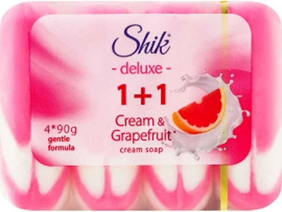 Крем-мило туалетне екопак Shik 4шт 90г 1+1 Deluxe Крем&грейпфрут