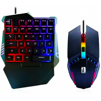 Клавіатура та мишка геймерський комплект 2 в 1 USB з RGB-підсвіткою 198I G506