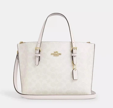 Жіноча сумка Coach C4250 Signature Mollie 25 Chalk/glacierwhite
