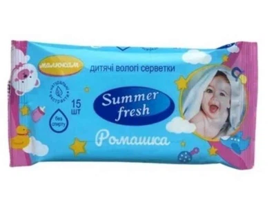 Вологі серветки SUMMER FRESH 15шт Compact 15шт