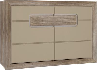 Комод Frisco TIZIANO 1338x914x435 Дуб античный/Бежевый глянец 2д (7414-TZK22B)