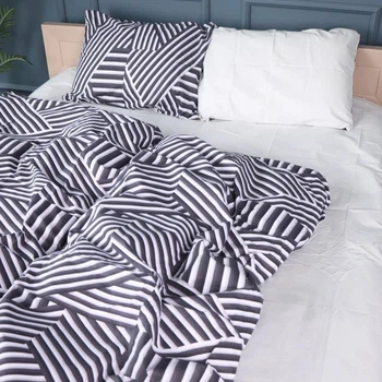 Комплект постельного белья MirSon Полуторный Евро 160х220 см 17-0629&nbsp;Diamond&nbsp;Black&nbsp;White Бязь (2200008464493)