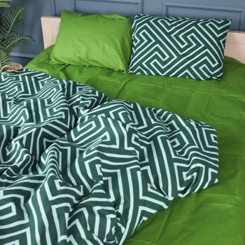 Комплект постельного белья MirSon Полуторный Евро 160х220 см 17-0632&nbsp;Diamond&nbsp;Emerald Бязь (2200008466084)